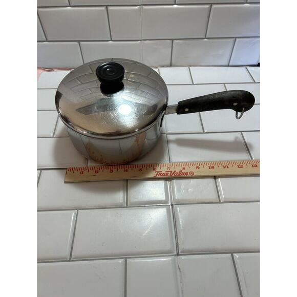 Vintage 1801 Revere Ware Copper Bottom 2 Quart Saucepan with Lid - Picture 12 of 12